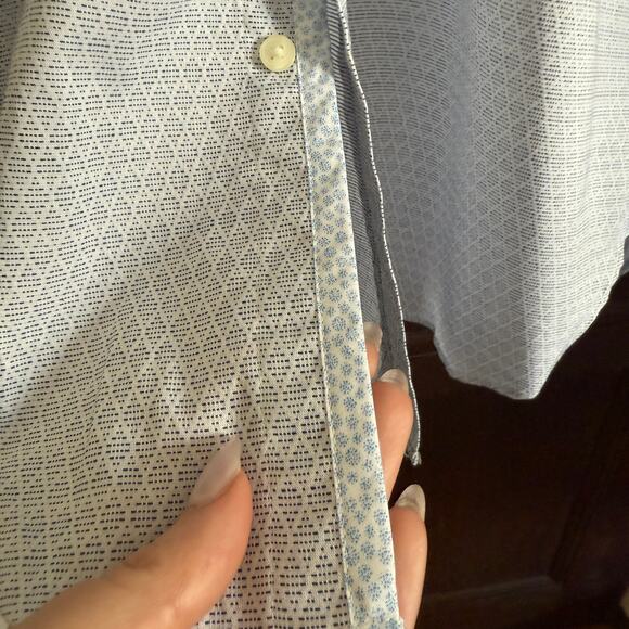 TED BAKER | Endurance Blue and White Slim Fit Button Down Shirt | Size - Picture 4 of 7